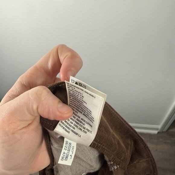 American Eagle Low Rise Skater Jeans Brown Corduroy Baggy Y2K Womens 6 - Picture 10 of 10